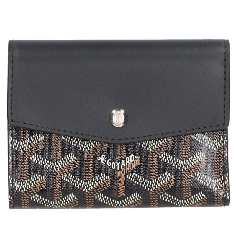 GOYARD Black Saint Gabriel PVC Coated Leather Wallet