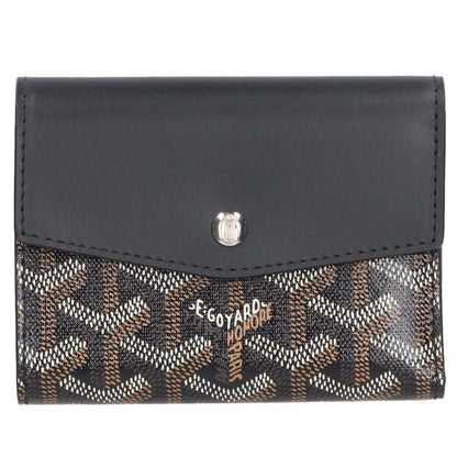 GOYARD Black Saint Gabriel PVC Coated Leather Wallet