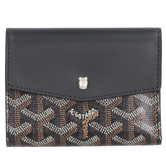 GOYARD Black Saint Gabriel PVC Coated Leather Wallet