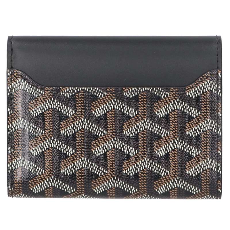 GOYARD Black Saint Gabriel PVC Coated Leather Wallet