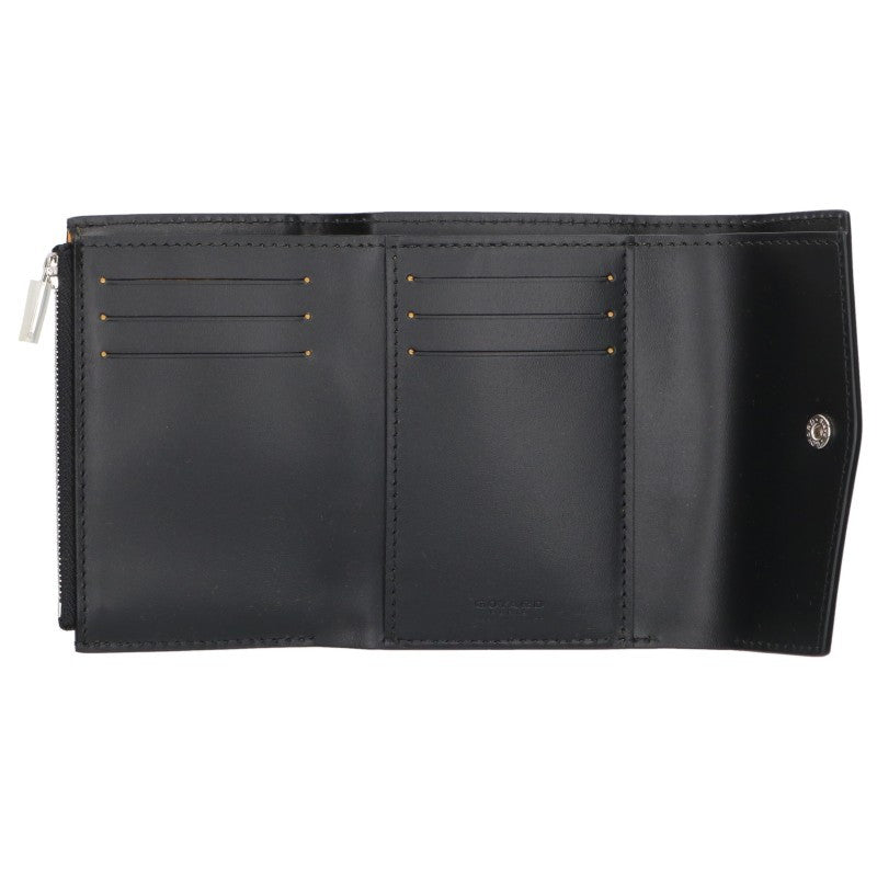 GOYARD Black Saint Gabriel PVC Coated Leather Wallet