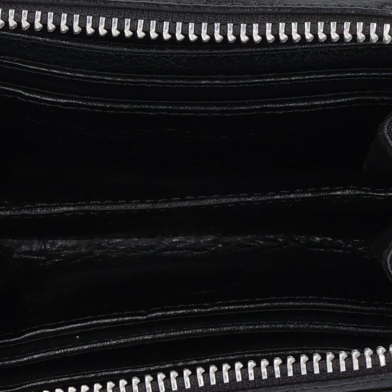 Chrome Hearts 3 Side Zip Pyramid Studs Leather Wallet