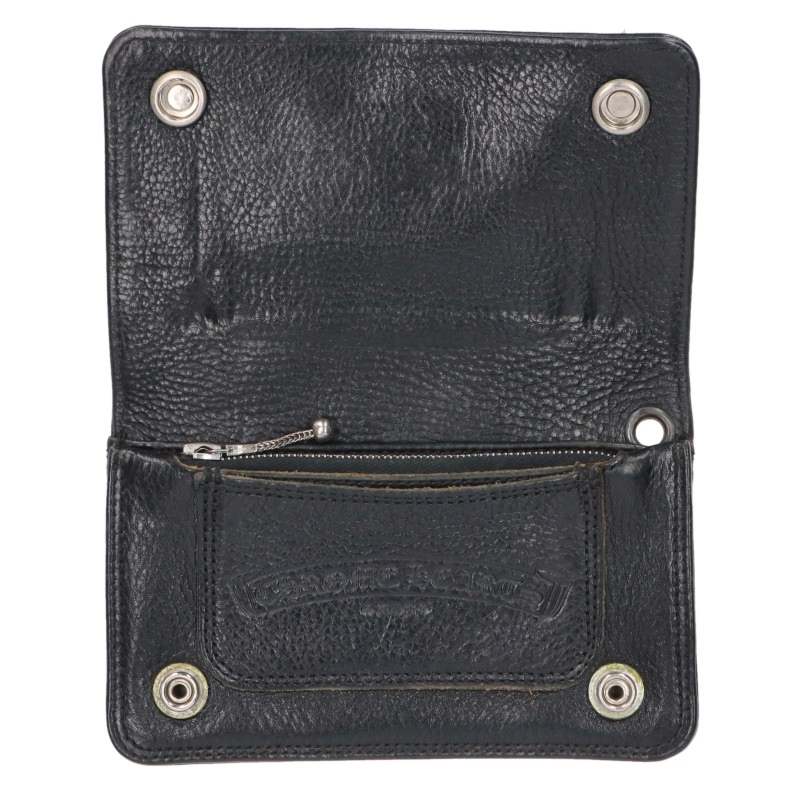 Chrome Hearts 1ZIP BS Fleur Button Wallet Black/Silver