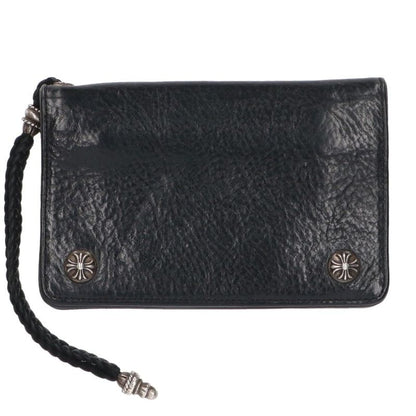 Chrome Hearts 2ZIP STRAP Cross Ball Leather Wallet