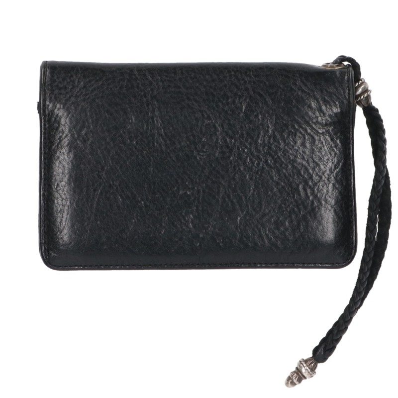 Chrome Hearts 2ZIP STRAP Cross Ball Leather Wallet