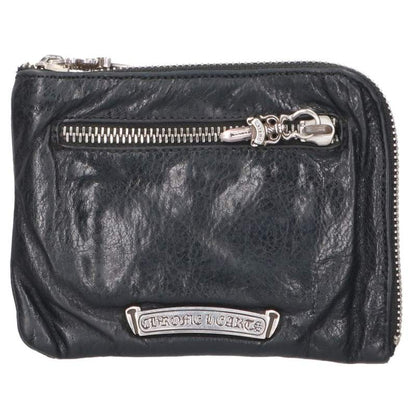 Chrome Hearts 2 Side Zip Cemetery Leather Wallet