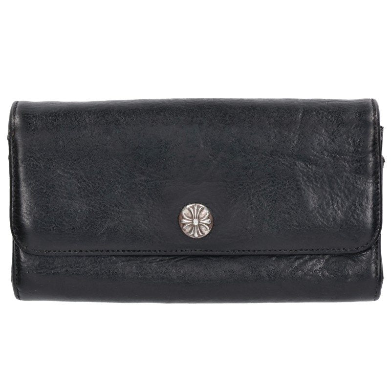Chrome Hearts Judy Cross Button Leather Wallet