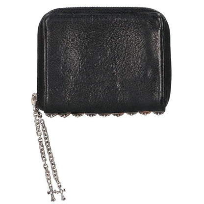 Chrome Hearts 3 Side Zip Pyramid Stud Leather Wallet