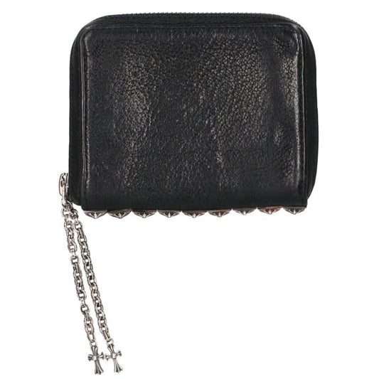 Chrome Hearts 3 Side Zip Pyramid Stud Leather Wallet