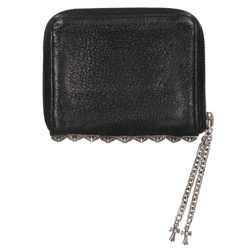 Chrome Hearts 3 Side Zip Pyramid Stud Leather Wallet
