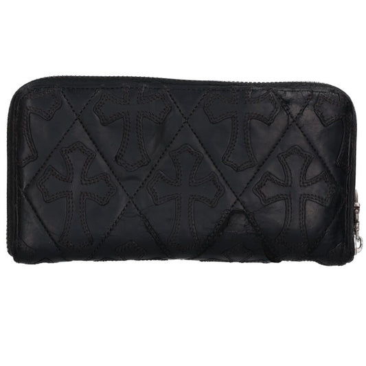Chrome Hearts REC F ZIP Quilted Cemetery Cross Wallet