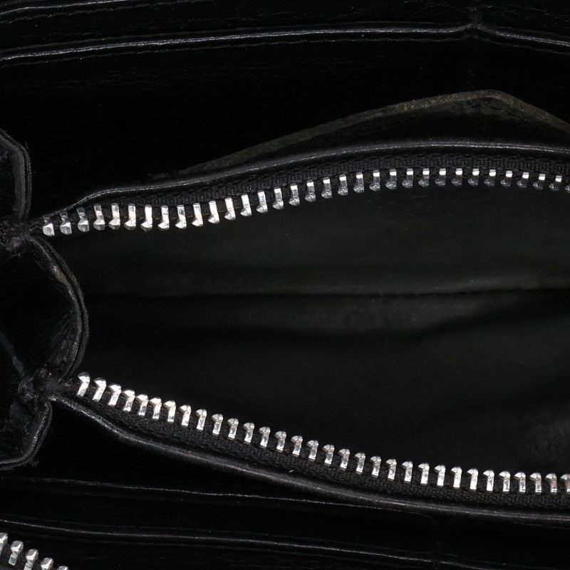 Chrome Hearts REC F ZIP Quilted Cemetery Cross Wallet