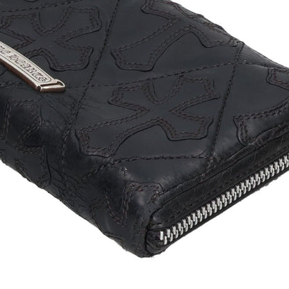 Chrome Hearts REC F ZIP Quilted Cemetery Cross Wallet