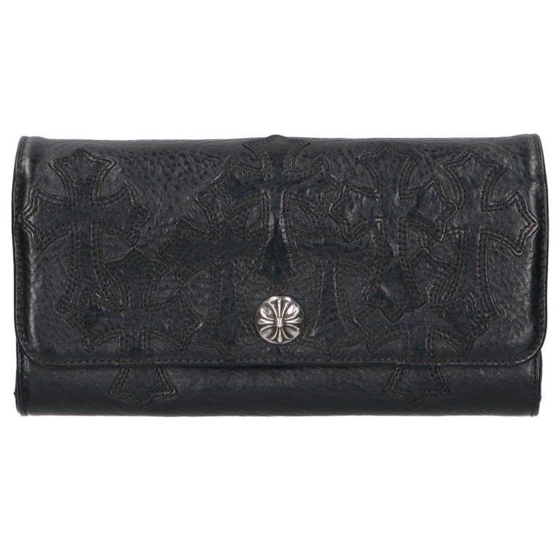 Chrome Hearts Judy Cross Patch Cross Ball Leather Wallet