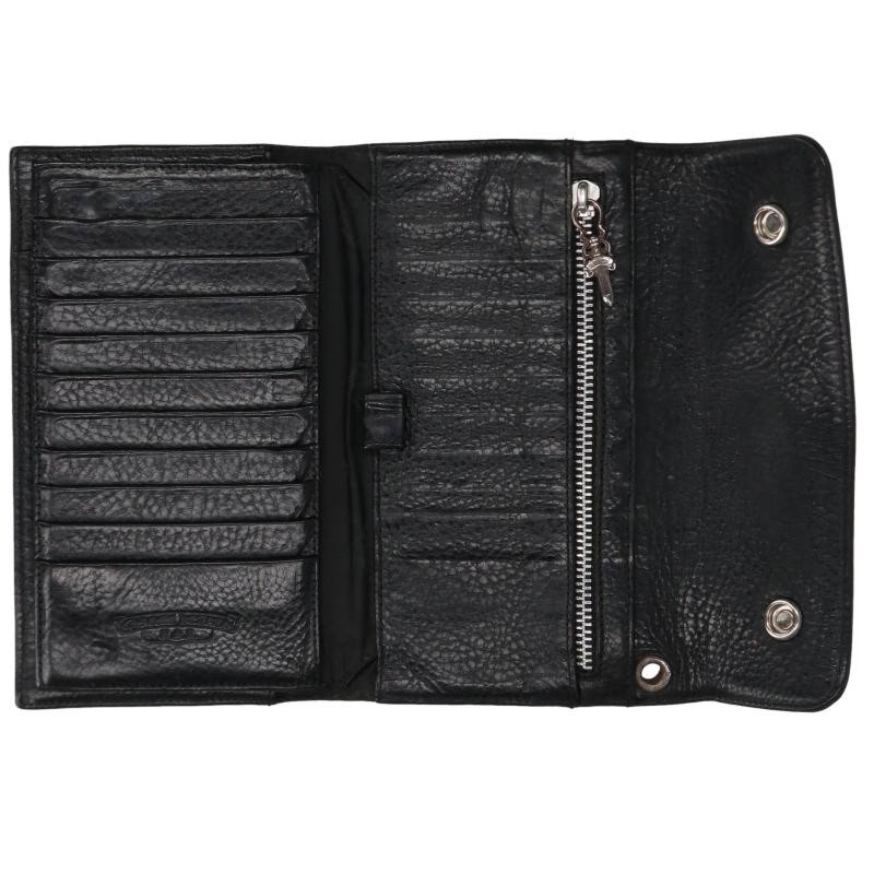 Chrome Hearts WAVE Cross Ball Leather Wallet