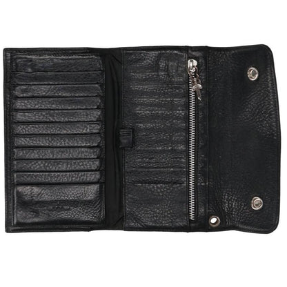 Chrome Hearts WAVE Cross Ball Leather Wallet