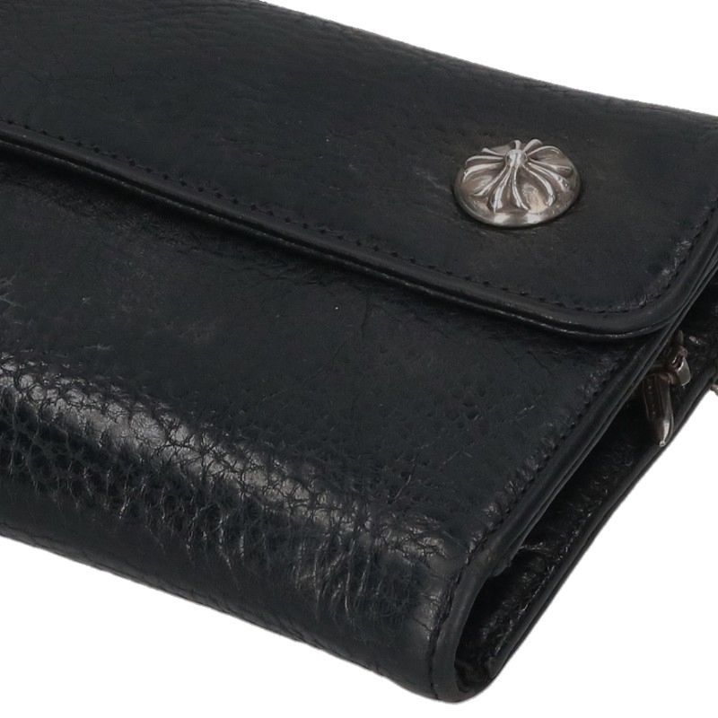 Chrome Hearts WAVE Cross Ball Leather Wallet