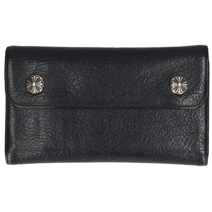 Chrome Hearts Wave Cross Ball Leather Wallet