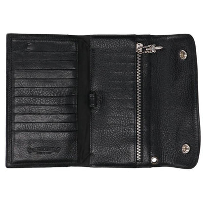 Chrome Hearts Wave Cross Ball Leather Wallet