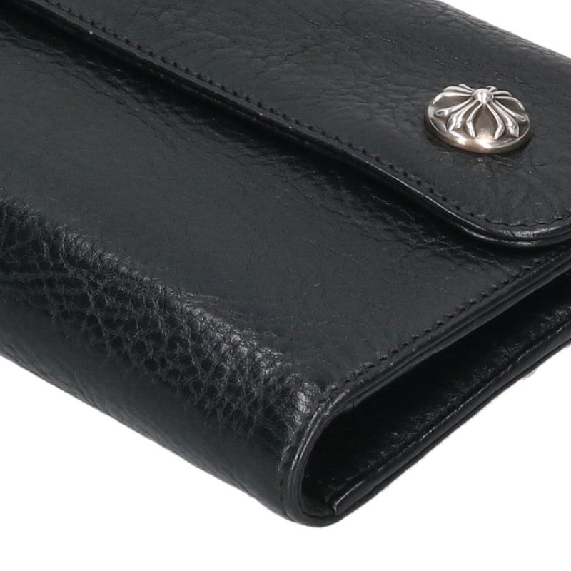 Chrome Hearts Wave Cross Ball Leather Wallet