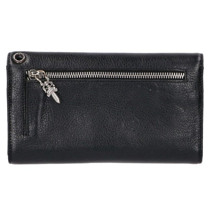 Chrome Hearts WAVE Cross Ball Button Leather Wallet