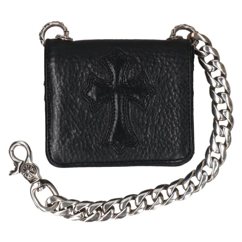 Chrome Hearts TV Man Classic Chain Handle Leather Wallet