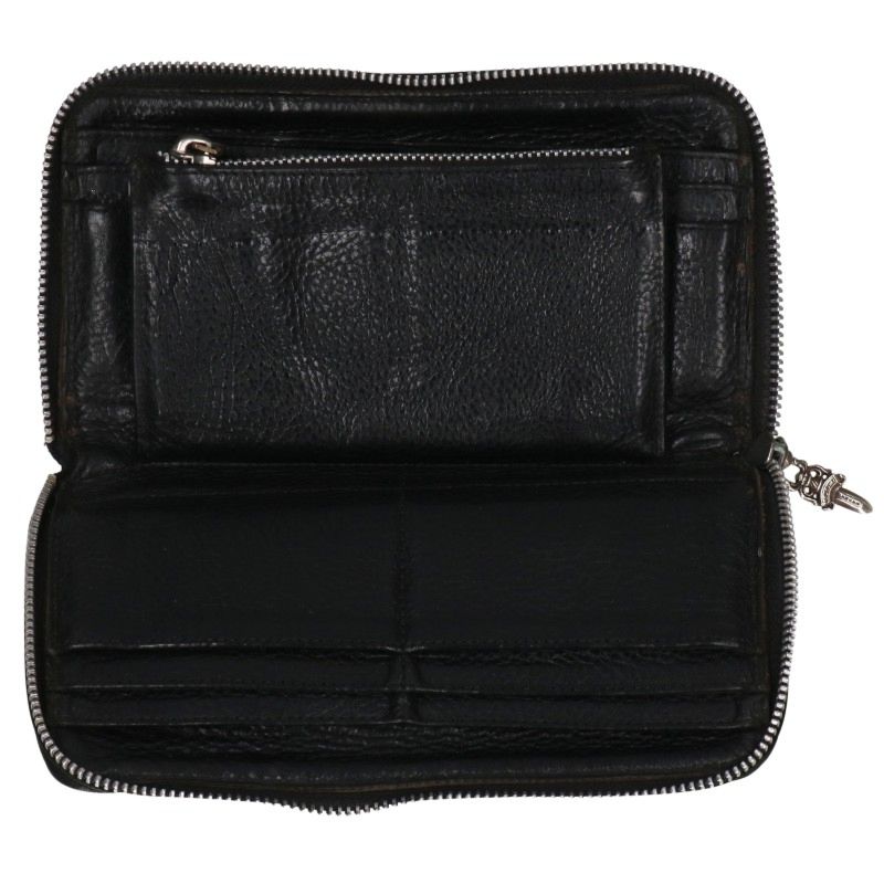 Chrome Hearts REC F ZIP Double Flare Knee Leather Wallet