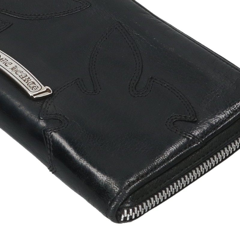 Chrome Hearts REC F ZIP Double Flare Knee Leather Wallet