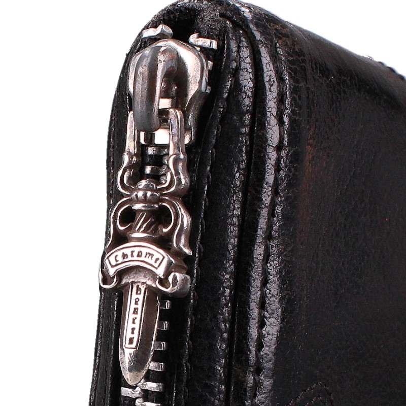 Chrome Hearts REC F ZIP Double Flare Knee Leather Wallet