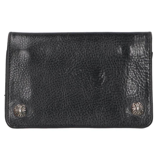 Chrome Hearts 2ZIP Cross Button Leather Wallet