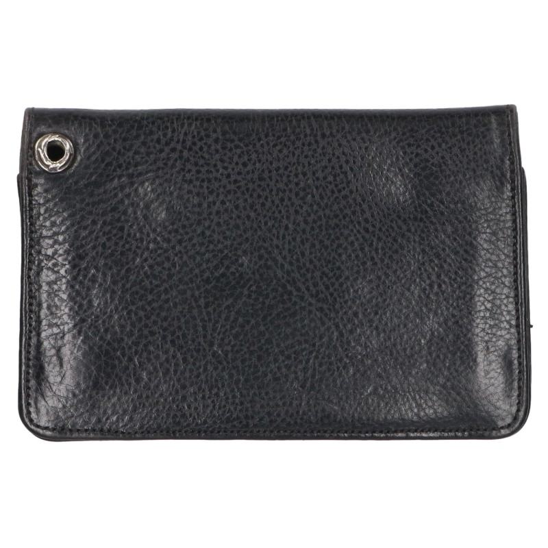 Chrome Hearts 2ZIP Cross Button Leather Wallet