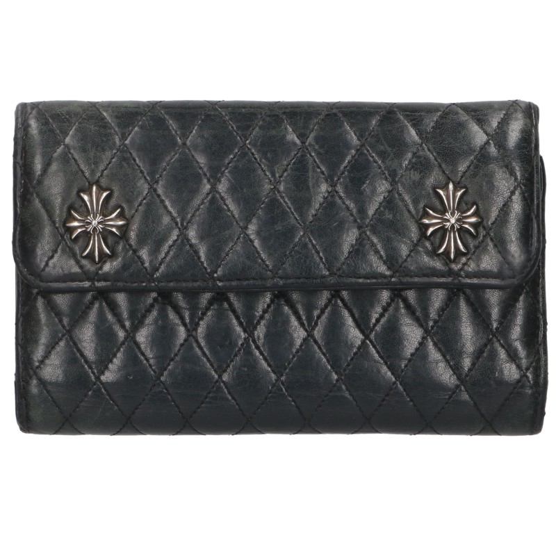 Chrome Hearts WAVE Quilted Leather Wallet