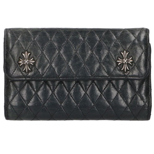 Chrome Hearts WAVE Quilted Leather Wallet