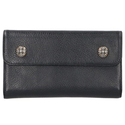 Chrome Hearts WAVE Cross Ball Button Leather Wallet Multi