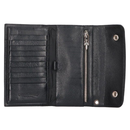Chrome Hearts WAVE Cross Ball Button Leather Wallet Multi