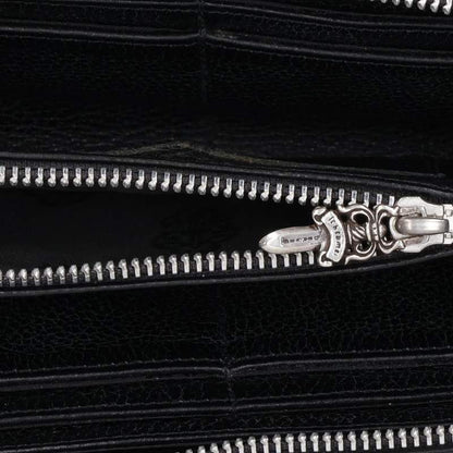 Chrome Hearts REC F ZIP BS Flare Leather Round Zip Wallet