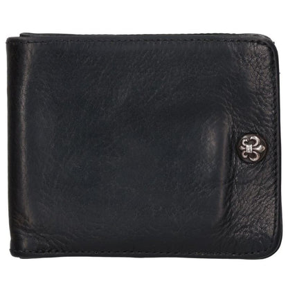 Chrome Hearts 1SNAP Fleur Button Leather Wallet Black/Silver
