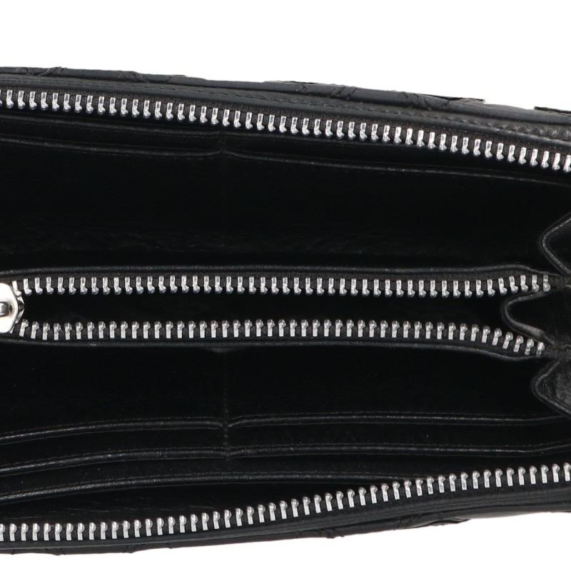 Chrome Hearts REC F ZIP QUILTED Cemetery Cross Wallet