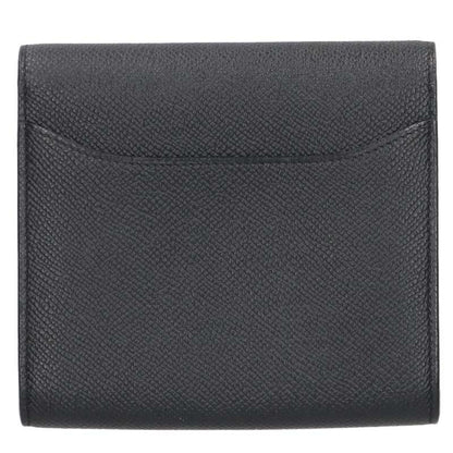HERMES Constance Slim Wallet Black/Silver