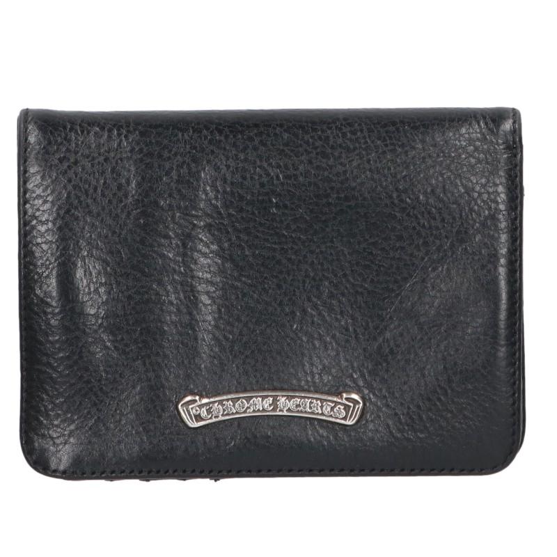Chrome Hearts JOEY Leather Wallet Black Silver