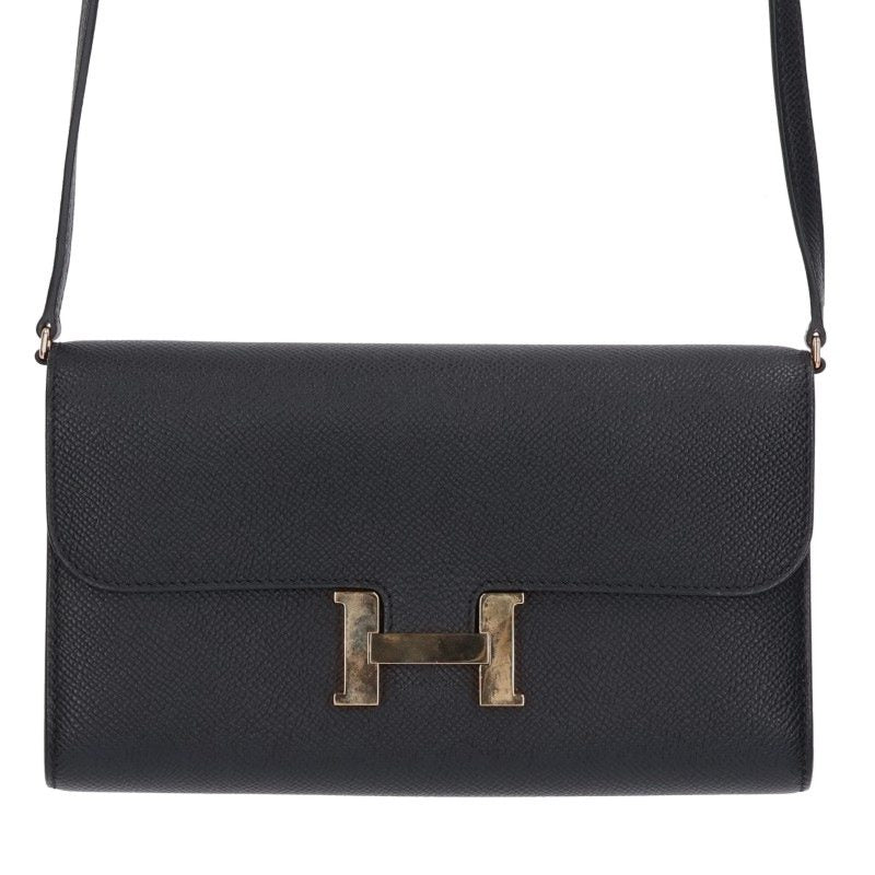 HERMES Constance To Go Epsom Rose Gold Hardware Wallet Multi