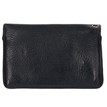 Chrome Hearts 2-Zip Cross Ball Button Leather Wallet