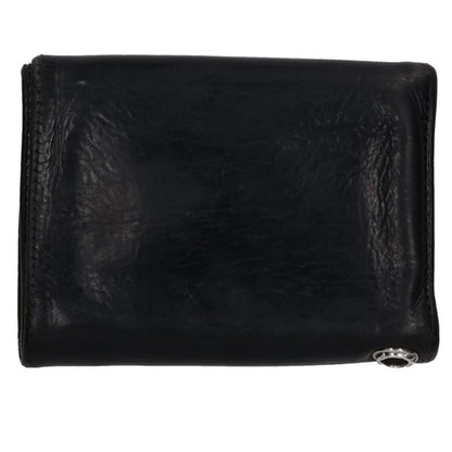 Chrome Hearts 3Fold Crow Button Leather Wallet