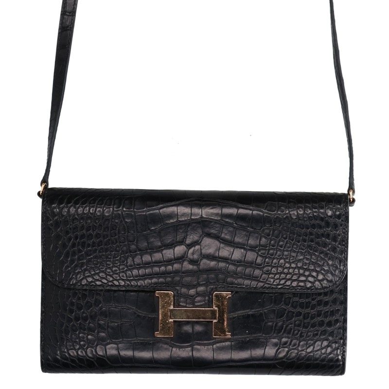 HERMES Constance To Go Matte Alligator Wallet