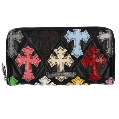 Chrome Hearts REC F ZIP QUILTED Multi Cemetery Cross Wallet