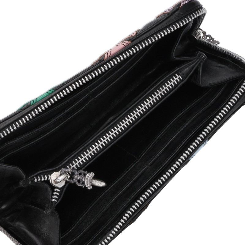 Chrome Hearts REC F ZIP QUILTED Multi Cemetery Cross Wallet