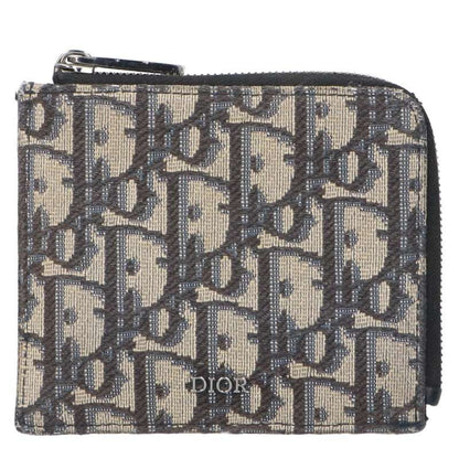 DIOR Oblique All-Over Pattern Coin Case Navy Size ONE SIZE