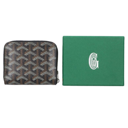 GOYARD Matignon PM PVC Coated Leather Coin Size ONE Brown