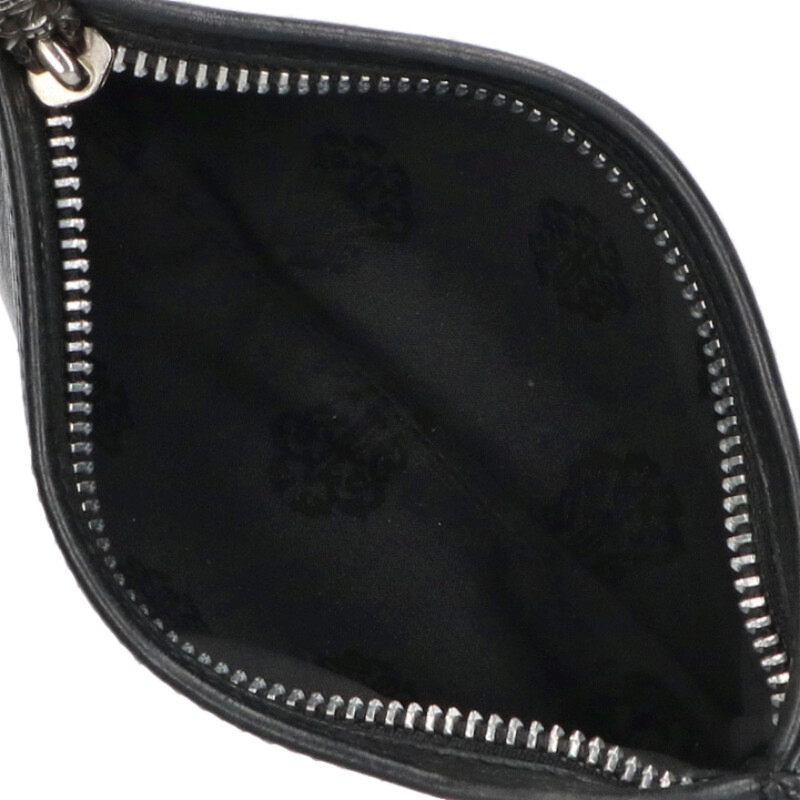 Chrome Hearts Dagger Zip Coin Case Black x Silver One Size