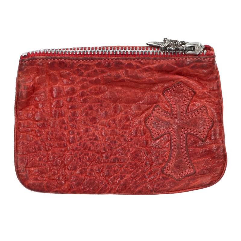 Chrome Hearts Change purse Red x Silver